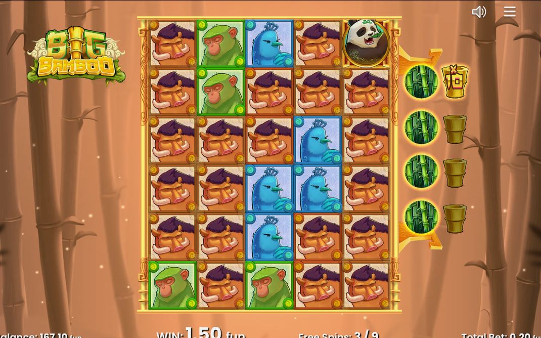 Free Games med lågsymbolsmätaren till höger